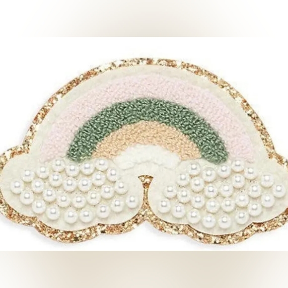 STONEY CLOVER LANE STICKER PATCH GLITTER PEARL Rainbow cozy pearl 🌈 NEW large - Picture 1 of 3